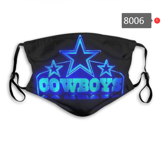 NFL 2020 Dallas Cowboys #12 Dust mask with filter